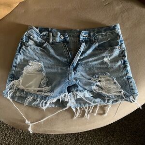 American Eagle Outfitters - Distressed Mom Denim Shorts